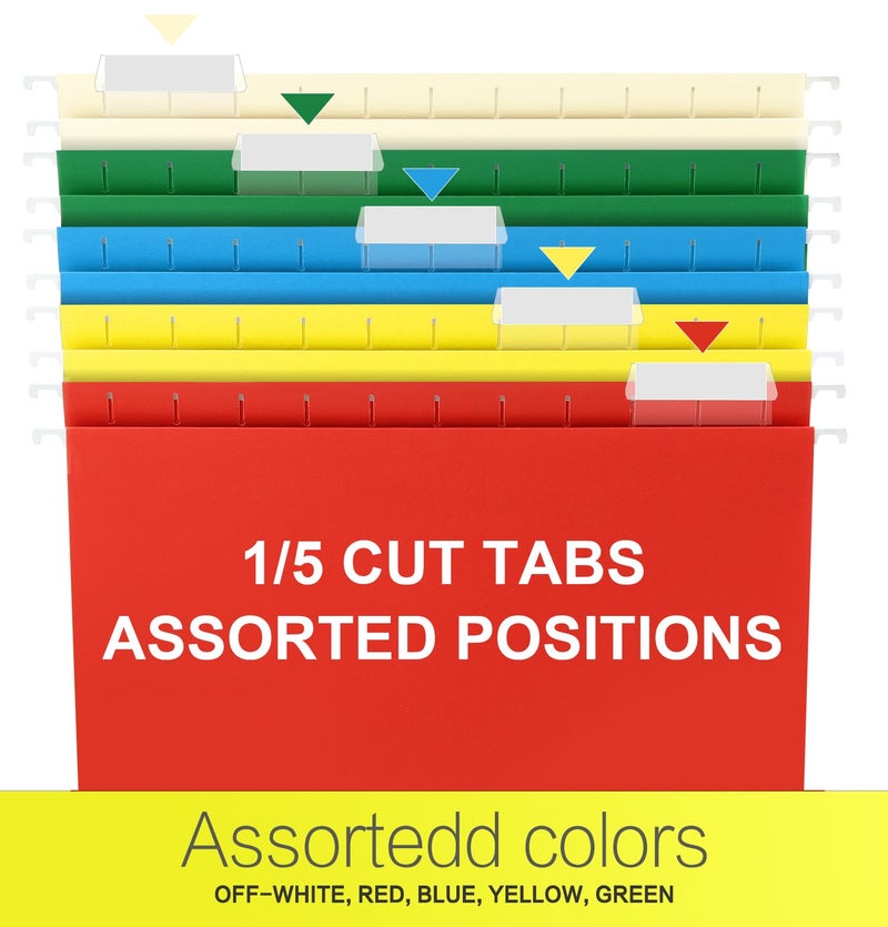 HERKKA Extra Capacity Hanging File Folders  30 Pack Reinforced Letter Size Hanging Folders with Heavy Duty 2 Inch Expansion  Designed for Bulky Files  Medical Charts  Assorted Colors - Image 5